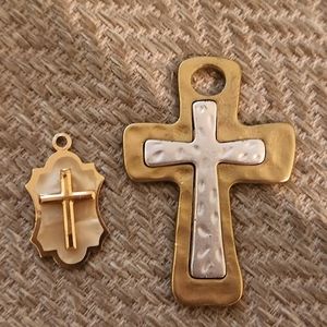 2 cross pendants